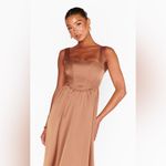 Show Me Your Mumu Nina Maxi Dress In Copper Luxe Satin Photo 2