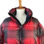 Old Navy  Women's Coat Sz S Buffalo Plaid Red Black‎ Puffer Jacket Photo 2