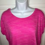 Tek Gear  Athletic Short Sleeve Criss Cross Back Tee Workout Tshirt Hot Pink M Photo 5