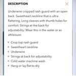 We Are HAH Keep It Up Top Rash Guard Cropped Open Back Underwire Black Size XS Photo 14