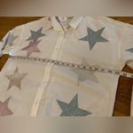 NWT rhinestone star oversized shirt white poplin size M Size M Photo 6