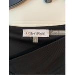 Calvin Klein  Women's Asymmetric Hem Ruched Midi Black Sheath Dress Photo 14