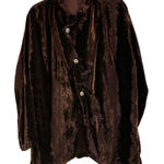 CP Shades  Vintage Velvet Jacket Medium Asymmetrical Button-Up Burgundy OVERSIZED Photo 0