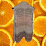 Ellen Tracy  Gray and Tan Open Front Sweater Vest Size Small Photo 4