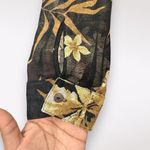 Alfred Dunner  14 Plus Floral Tropical Sheer Black & Brown Buttoned Work Beachy Photo 3