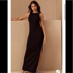 Anthropologie  BHLDN London Crepe Tie-Back Maxi Dress, Size 12 Large,‎ Black NWT Photo 1