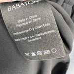 Babaton  Aritzia 100% Silk Black Dress XS Long Sleeve Drawstring Waist Photo 3