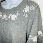 Isabel Maternity by Ingrid & Isabel Floral Embroidered Yoke Sweatshirt Grey M Gray Size undefined Photo 4