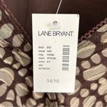 Lane Bryant Top Blouse Size 14/16 V-Neck Brown Empire Waist Peasant Cottage NWT Photo 4