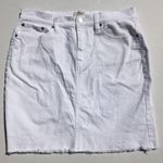 J.Crew white frayed Denim skirt size 29P … Photo 5