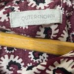 Outerknown Burgundy Folk Floral Top Women’s Size Small Organic Cotton Boho Pink Photo 11