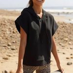 Varley plains sleeveless hoodie black size small Photo 12