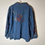 Tantrums Embellished Denim Floral Button Front Jacket 1X Blue Photo 4