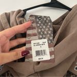 Affliction  Tan Rhinestone Hoodie NWT Size Small Photo 4