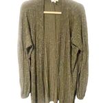 Lucky Brand  Large Green Open Front Cardigan Duster Cover Up Balloon Sleeve Photo 0