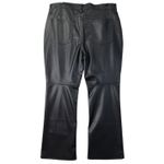 Banana Republic  Petite Vegan Leather Bootcut Pants Black 14P Smooth Coat MidRise Photo 4