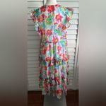Amanda Uprichard  | Chamomile tiered midi dress in floral watercolor print Photo 5