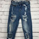 S.O.N.G High Rise Skinny Ankle Jeans Curvy Fit Women’s 00/23 Med Wash Y2K Grunge Blue Photo 5