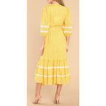 Olivia James the Label Claire Scatter Golden Dress NWT Sz. M Yellow Size M Photo 1