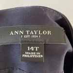 Ann Taylor  Navy Cotton Pencil Skirt 14‎ Tall Career Photo 6