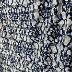 Maison Jules Fit & Flare Blue Floral Lace Overlaid on Cream Mini Dress SZ M Photo 5