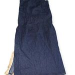 Y2k fur trim denim strapless dress Size M Photo 0