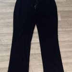 Yogalicious  large Black Flared athletic yoga Pants pocket drawstring Photo 0