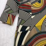 Pronto Moda M Bold Mod Mini Dress Italy Retro Abstract Groovy 60s Maximalist Yellow Size M Photo 1