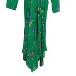 Maje  Rayema Green Floral Long Sleeve Midi Dress Photo 4