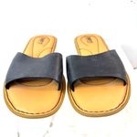 Born 8 Preppy Women's Black and Tan Slide Sandals Photo 2