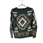 Tivoli of Ireland Western Aztec Cardigan Sweater Angora Blend Western Womens Sm Green Photo 5