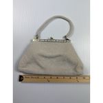 Handmade Vintage White Micro Beaded Clutch Purse  by‎ Mr. John Photo 6
