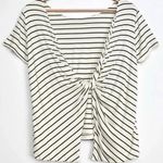Lulus Boca Black & Ivory Striped Twisted Back Tee, XS Photo 5
