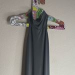 SKIMS  halter maxi dress gunmetal color size medium NWT Photo 5