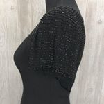 Adrianna Papell  evening dress beaded top and short sleeve shoulders fitted gown Photo 4