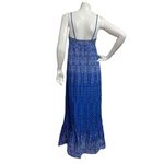 American Eagle  Outfitters Sundress Maxi Dress Sz 6 Blue Boho Cottagecore VNeck Photo 5