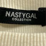 Nasty Gal Women's Beige Ribbed Crop Top Size 4 Casual Spring Tee Tan Photo 2