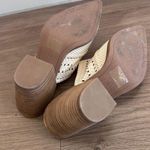 Sam Edelman Lillianna Slip-On Leather Heel Mules Ivory Pointed Toe Size 8.5 Photo 4