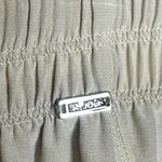 St. John  Silk Maxi Skirt size Small Elastic Waist Pockets Tan Photo 3