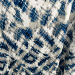 Tahari  Blue and White Patterned Short Sleeve Top Photo 1