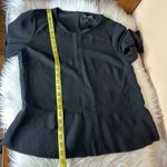 Banana Republic Black Zig Zag Detail Long Sleeve Blouse Size Medium Photo 6