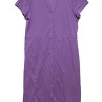 Liz Claiborne Purple Button Dress XL Prairie Teacher Modest Church Cottagecore Photo 0