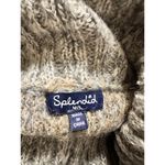 Splendid  Snowfall Turtleneck Poncho in Warm Sand Multi Large Y2K Photo 3