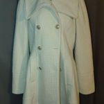 Worthington Peacoat Coat L Large Doube Breasted ivory Cream Slimmer Tweed Photo 0