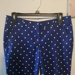 J. CREW Women's Sz 4 Blue White Polka Dot SKIMMER PANT A4178 Photo 1