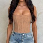 Generation Outcast Clothing Sola Mesh Corset Top Beige  Photo 0