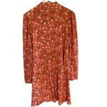 SO  Plus size XXL floral rust color orange long sleeve cowl neck dress prairie La Photo 5