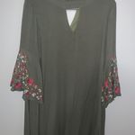 JODIFL Dark Green Floral Dress  Photo 0