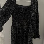 Long Sleeved Black Polka Dot Dress Size L Photo 0