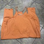 Free People Movement Hot Shot Women Crop Jumpsuit Sz S Boho Relaxed Preppy EUC Orange Photo 9